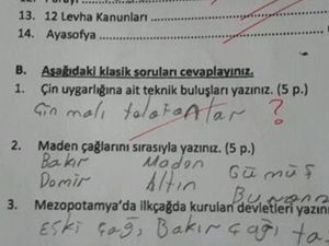 Sınav sorularına verilen en komik cevaplar