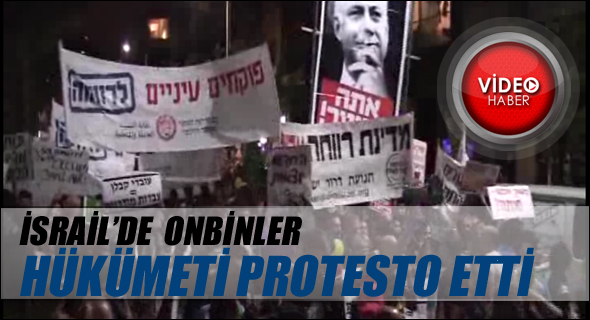 İsrail'de sosyal protestocu yürüyüşü