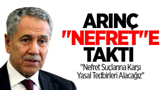 Arınç "Nefret"e Taktı