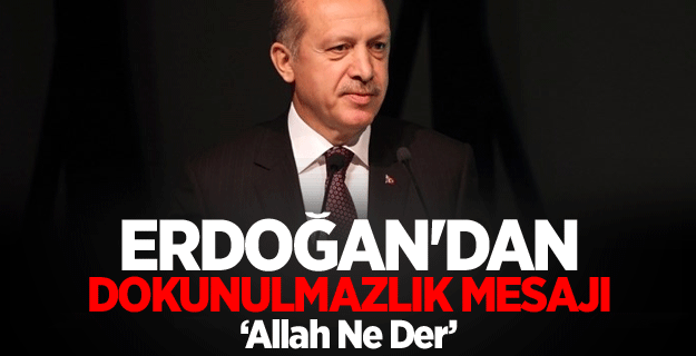 Erdoğan'dan Dokunulmazlık Mesajı