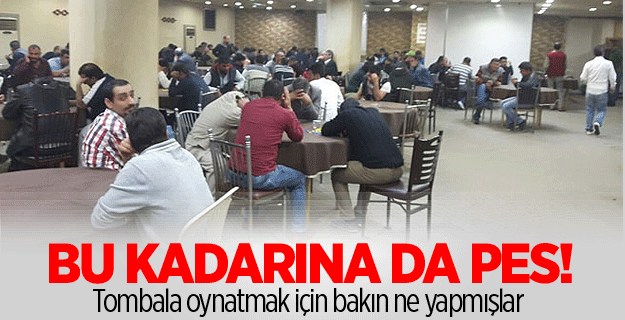 Tombala oynatmak için kooperatif kurdular