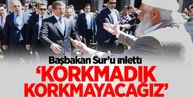 Davutoğlu Sur'da halka seslendi