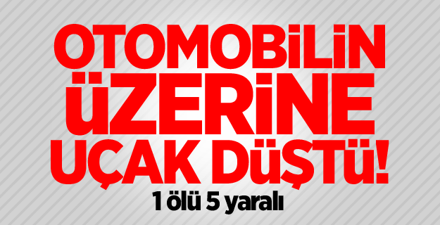 ABD'de otomobilin üzerine uçak düştü