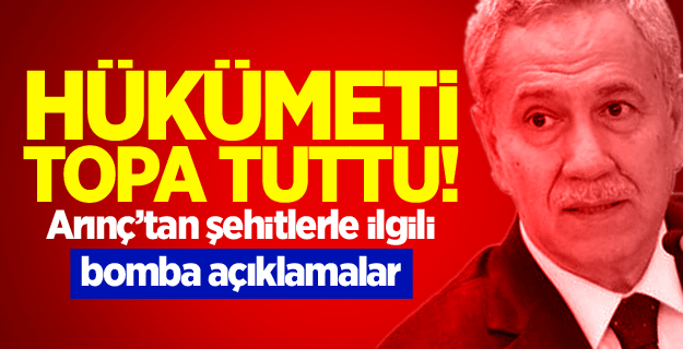 Arınç'tan hükümete şehit tepkisi
