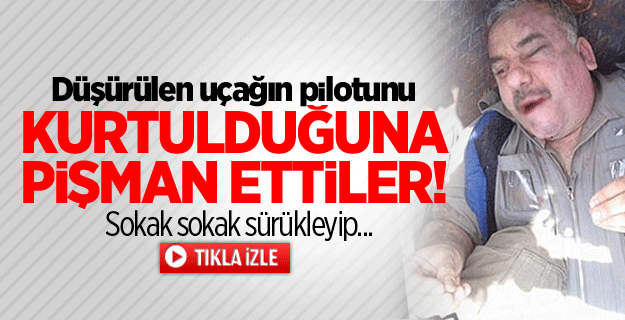Düşürülen uçağın pilotunu linç ettiler