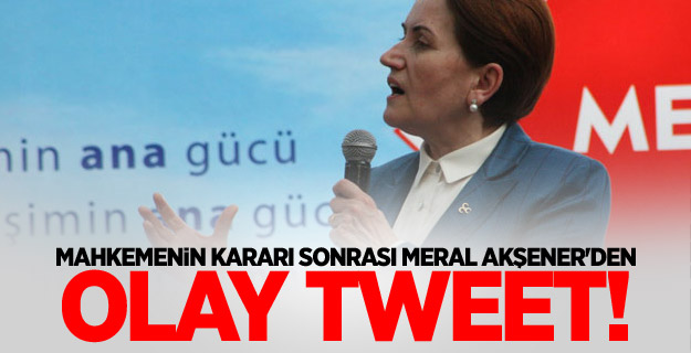 Meral Akşener'den olay tweet!