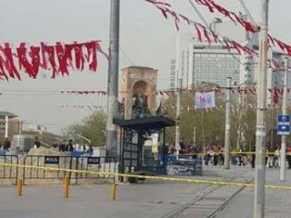 Taksim'de korku dolu anlar!