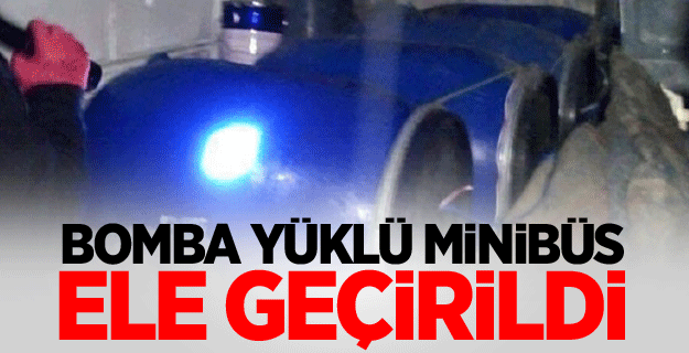 Mardin’de bomba yüklü minibüs yakalandı