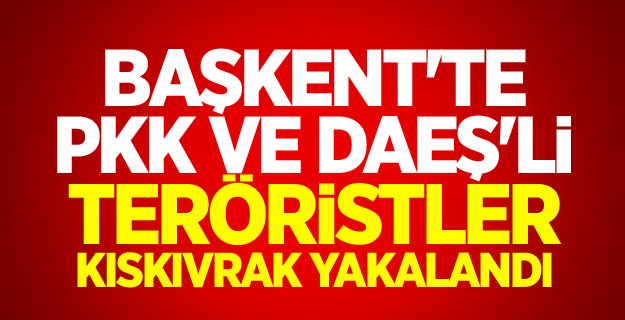 Başkent'te PKK ve DAEŞ'li teröristler kıskıvrak yakalandı