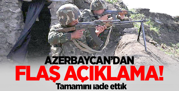 Azerbaycan'dan flaş açıklama