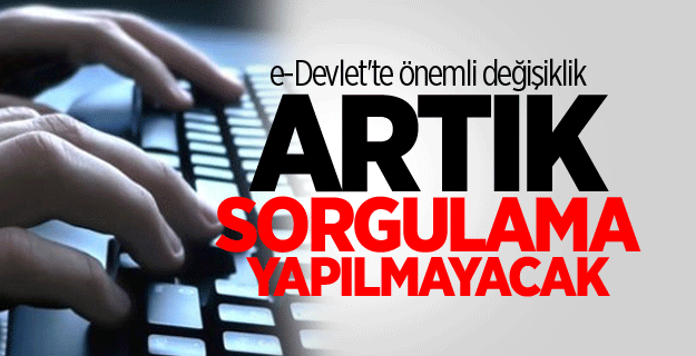 e-Devlet'te artık plaka sorgulaması yapılmayacak