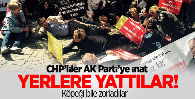 İzmir'de CHP'liler halkın önüne yattı