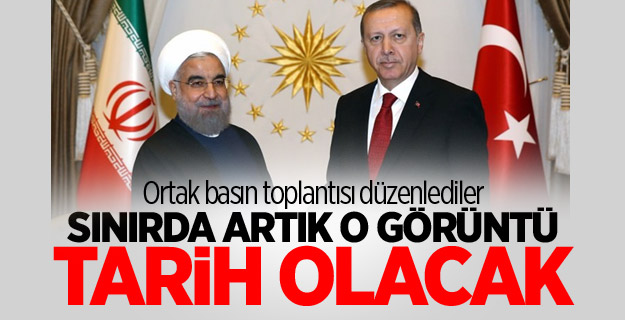 Erdoğan ve Ruhani ortak basın toplantısı