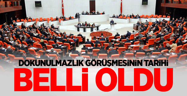 Dokunulmazlık görüşmesinin tarihi belli oldu