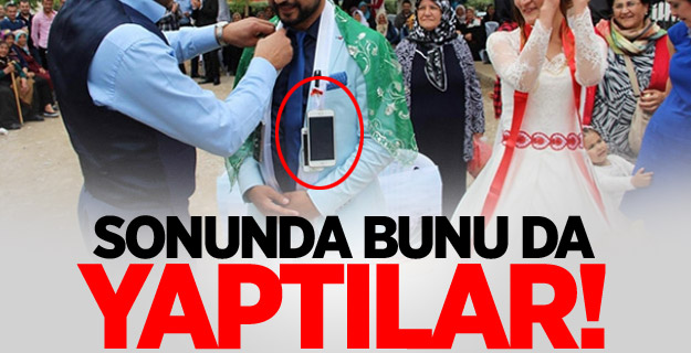 Damada altın yerine 'telefon' taktılar