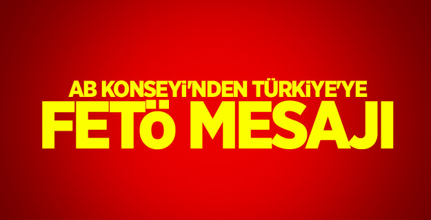 AB Konseyi'nden Türkiye'ye FETÖ mesajı