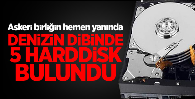 Denizde 5 harddisk bulundu
