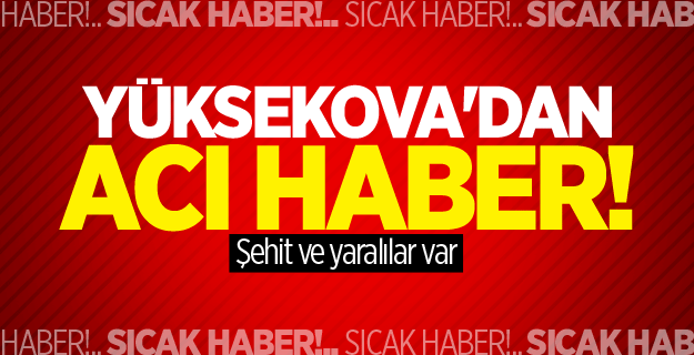 Yüksekova'dan acı haber! Şehit ve yaralılar var