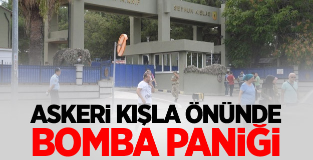 Manisa'da askeri kışla önünde bomba paniği