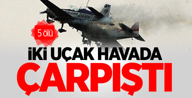 ABD'de iki uçak havada çarpıştı: 5 ölü