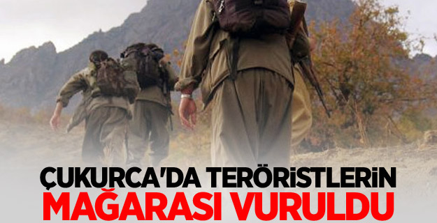 TSK: Çukurca'da teröristlerin mağarası vuruldu