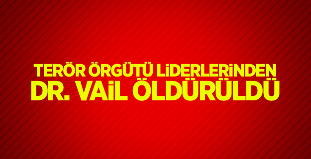 Terör örgütü liderlerinden Dr. Vail öldürüldü