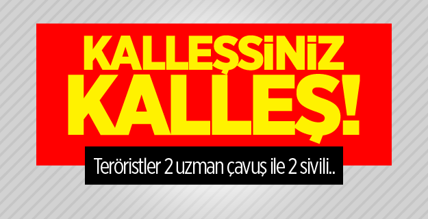 Teröristler 2 uzman çavuş ve 2 sivili kaçırdı!