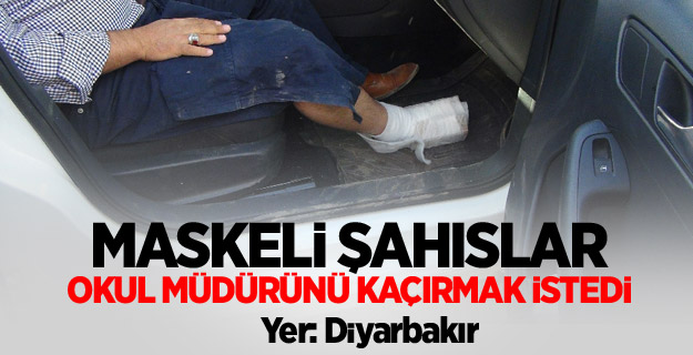 Maskeli şahıslar, okul müdürünü kaçırmak istedi