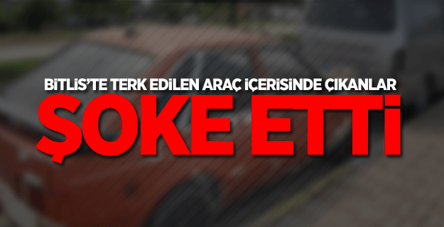 Bitlis’te terk edilen araç içerisinde çıkanlar şoke etti