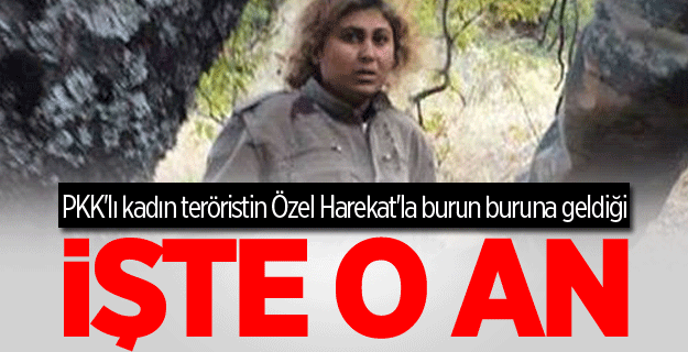 İşte yaralı PKK'lı kadının yakalandığı an!