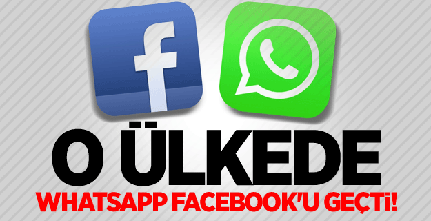 Hindistan'da WhatsApp Facebook'u geçti!