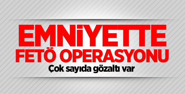 Emniyette FETÖ operasyonu: Çok sayıda gözaltı!