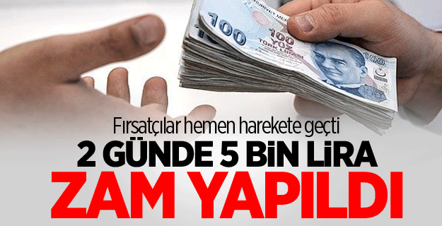 İkinci el araçlarda 5 bin lira zam yapıldı
