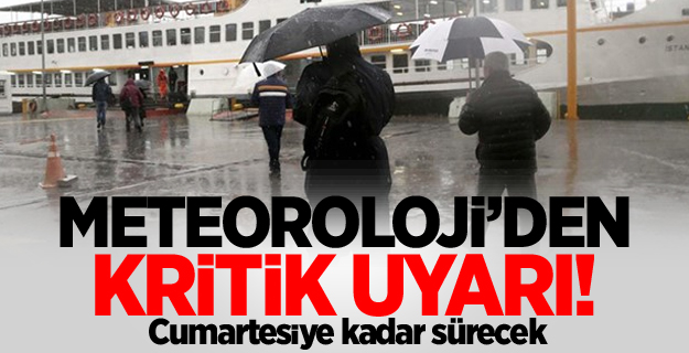 Meteoroloji'den 'kuvvetli fırtına' uyarısı
