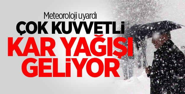 Meteoroloji'den yoğun kar uyarısı