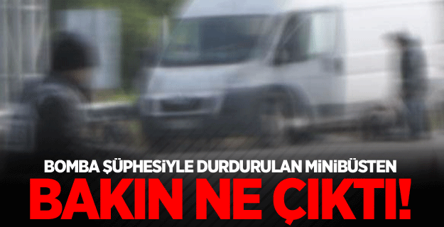 Bomba şüphesiyle durdurulan minibüsten 57 koyun çıktı!