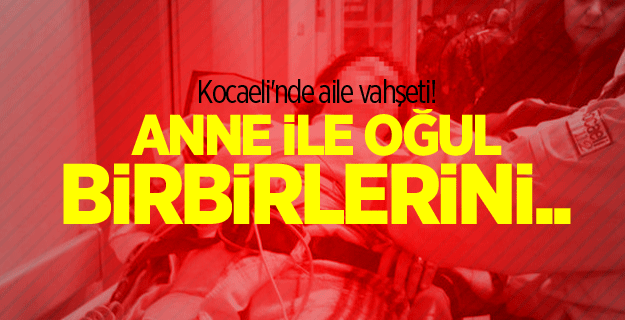 Kocaeli'de anne ile oğul birbirlerini bıçakladı