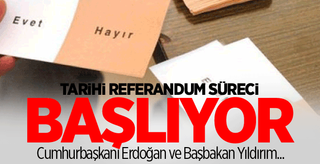 Tarihi referandum süreci bu hafta başlıyor
