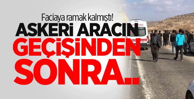 Askeri aracın geçişinden sonra patlama