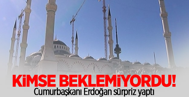 Erdoğan Çamlıca Camii'nde inceleme yaptı