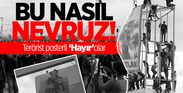Nevruz kutlamasında 'hayır' pankartları