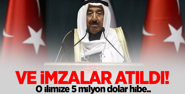 İmzalar atıldı! Bu kentimize 5 milyon dolar hibe