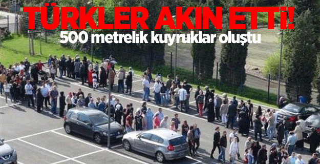 Türkler akın etti! 500 metrelik kuyruklar oluştu