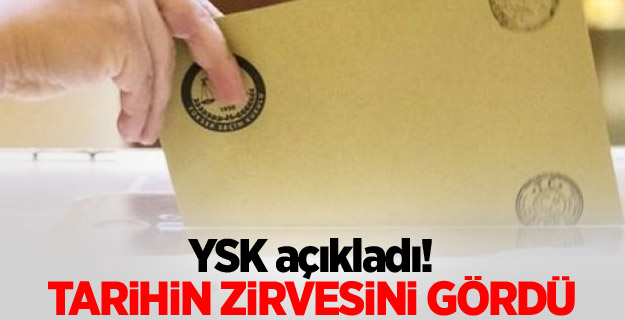 YSK açıkladı! Tarihin zirvesini gördü