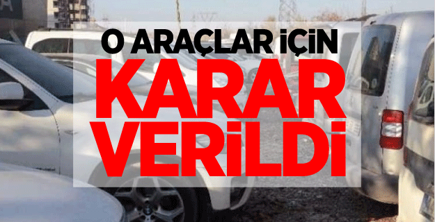 Çürümeye terk edilen araçlar için karar verildi