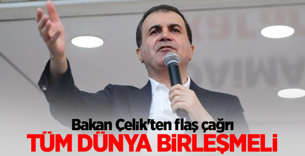 Çelik: Esed saldırıları için tüm dünya birleşmeli