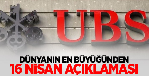 Dünyanın en büyüğünden 16 Nisan açıklaması