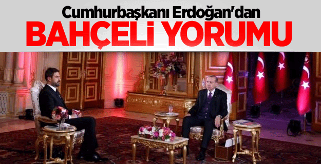 Cumhurbaşkanı Erdoğan'dan Bahçeli yorumu