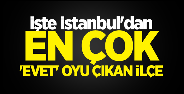 İşte İstanbul'dan en çok 'Evet' oyu çıkan ilçe