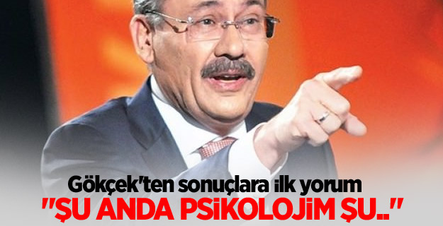 Gökçek'ten sonuçlara ilk yorum